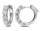 2.50 Carat (ctw) Lab Grown Diamond Hoop Earrings 14K White Gold