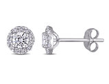3/4 Carat (ctw VS1-VS2) Lab-Grown Diamond Halo Stud Earrings in 14K White Gold