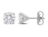 3.00 Carat (ctw VS1-VS2) Lab-Grown Round Diamond Solitaire Martini-Style Earrings 14K White Gold