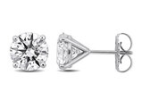 4.00 Carat (ctw VS1-VS2) Lab-Grown Round Diamond Solitaire Martini-Style Earrings 14K White Gold