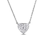 4.00 Carat (ctw VS1-VS2) Lab-Grown Diamond Heart Pendant Necklace in 14K White Gold with Chain