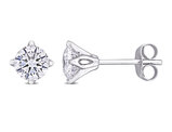 1.00 Carat (ctw VS1-VS2) Lab-Grown Diamond Solitaire Stud Earrings in 14K White Gold