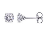 1.00 Carat (ctw SI1-SI2) Lab-Grown Round Diamond Solitaire Martini-Style Earrings 14K White Gold