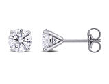 1.50 Carat (ctw SI1-SI2) Lab-Grown Round Diamond Solitaire Martini-Style Earrings 14K White Gold