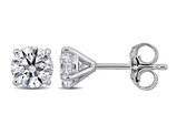1.00 Carat (ctw VVS2) Certified Lab-Grown Round Diamond Solitaire Martini-Style Earrings 14K White Gold