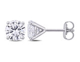 2.00 Carat (ctw VVS2) Certified Lab-Grown Round Diamond Solitaire Martini-Style Earrings 14K White Gold