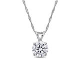 2.00 Carat (ctw VS1-VS2) Lab-Grown Diamond Round Solitaire Pendant Necklace in 14K White  Gold with Chain