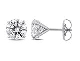 4.00 Carat (ctw VVS2) Lab-Grown Round Diamond Solitaire Martini-Style Earrings 14K White Gold