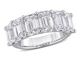 6.00 Carat (ctw VS1-VS2) Lab-Grown Emerald-Cut Diamond Anniversary Band Ring 14K White Gold