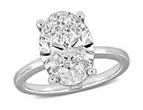 4.18 Carat (ctw VVS2) Lab-Grown Oval-Cut Diamond Solitaire Engagement Ring 14K White Gold