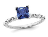 7/8 Carat (ctw) Lab-Created Sapphire Ring in Sterling Silver
