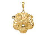 10K Yellow Gold Polished Tigers Head Pendant (NO CHAIN)