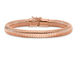 Rose Plated Sterling Silver Polished Bracelet (7.5 Inches)