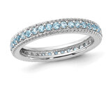 3/4 Carat (ctw) Blue Topaz Eternity Band Ring in Sterling Silver