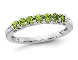 1/2 Carat (ctw) Peridot Band Ring in Sterling Silver