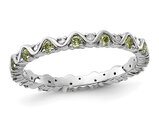 2/5 Carat (ctw) Peridot Eternity Band Ring in Sterling Silver