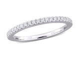 1/6 Carat (ctw) Lab-Grown Diamond Anniversary Band Ring 14K White Gold