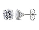 4.00 Carat (ctw VS1) Certified Lab-Grown Diamond Solitaire Earrings 14K White Gold