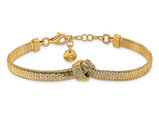 Gold Plated Sterling Silver Wrapped Knot Bracelet (7 Inches)