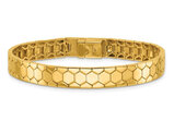 14K Yellow Gold Hexagon Link Bracelet (7 Inches)