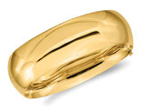 10K Yellow Gold High Polished Hinged Bangle Bracelet (7 Inches 20mm wide))