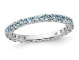 1.09 Carat (ctw) Blue Topaz Band Ring in Sterling Silver
