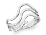 Sterling Silver Polished Wavy Ring