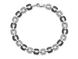 1/2 Carat (ctw) Black and White Diamond Bracelet in Sterling Silver