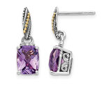 2.70 Carat (ctw) Amethyst Dangle Earrings in Sterling Silver