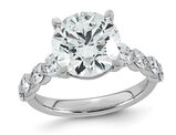 5.00 Carat (ctw VS, F) Certified Lab-Grown Diamond Engagement Ring 14K White Gold
