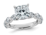 4.50 Carat (ctw VS, F) Certified Lab-Grown Cushion-Cut Diamond Engagement Ring 14K White Gold