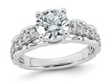 2.00 Carat (ctw VS, F) Certified Lab-Grown Diamond Engagement Ring 14K White Gold