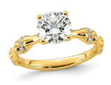 1.58 Carat (ctw VS, F) Certified Lab-Grown Round Diamond Engagement Ring in 14K Yellow Gold