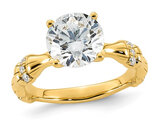 2.62 Carat (ctw VS, F) Certified Lab-Grown Round Diamond Engagement Ring in 14K Yellow Gold