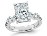 4.90 Carat (ctw VS, F) Certified Lab-Grown Radiant-Cut Diamond Engagement Ring 14K White Gold