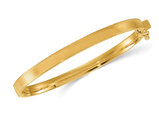 14K Yellow Gold Diamond-Cut Bangle Bracelet (4.75 mm)