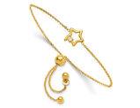 Yellow Plated Sterling Silver Star Bracelet with Cubic Zirocnia