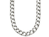 Men's Stainless Steel Square Link Chain Necklace (24 Inch)