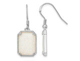Sterling Silver Dangle Earrings with Lab Created Opals