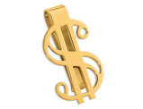 Sterling Silver Gold Plated Dollar Sign Money Clip