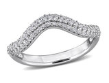 2/5 Carat (ctw) White Topaz Band Ring in Sterling Silver