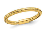 14K Yellow Gold Mesh Stretch Ring