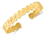 Yellow Gold Plated Sterling Silver Criss-Cross Cuff Bangle Bracelet