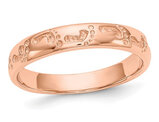 14K Rose Gold Footprints Band Ring (4.0mm)