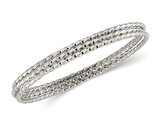 Stainless Steel Polished 3 Piece Twsited Bangle Bracelet