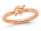 Rose Gold Plated Sterling Silver Bee Ring