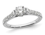 7/8 Carat (ctw SI1, G) Lab Grown Diamond Engagement Ring in 14K White Gold