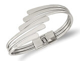 Stainless Steel Polished Hinged Bangle Bracelet