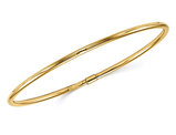 14K Yellow Gold Slip-On Bangle Bracelet (2.5 mm wide)