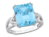 7.50 Carat (ctw) Sky Blue Topaz and White Topaz Ring in Sterling Silver